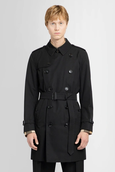 Burberry Cashmere Kensington Trench Coat In Black