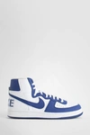Comme Des Garçons Homme Deux Blue & White Nike Edition Terminator High Sneakers In Navy