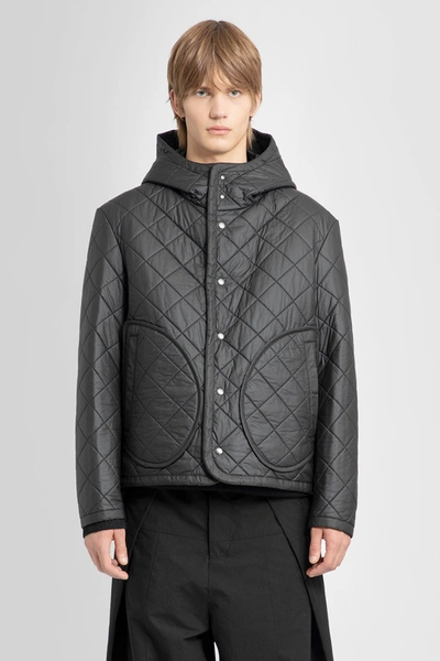 Craig Green Diamond-quilted Hooded Jacket In Black
