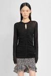 Isabel Marant Top Posy Keyhole-detail Knit Jumper In Black