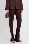 Jacquemus Le Tibau Side Slit Trousers - Women's - Linen/flax/cotton/viscose/elastane In Brown
