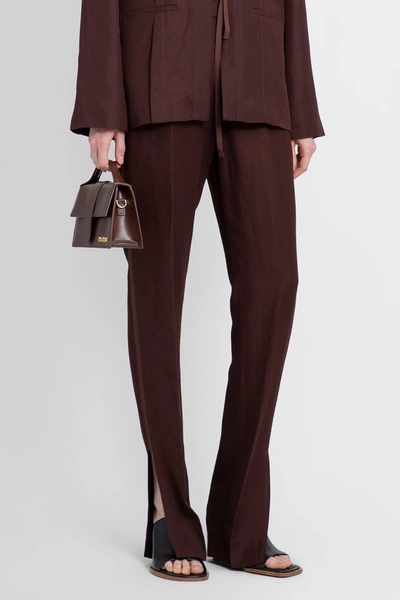 Jacquemus Le Pantalon Tibau Slim Trousers In Brown