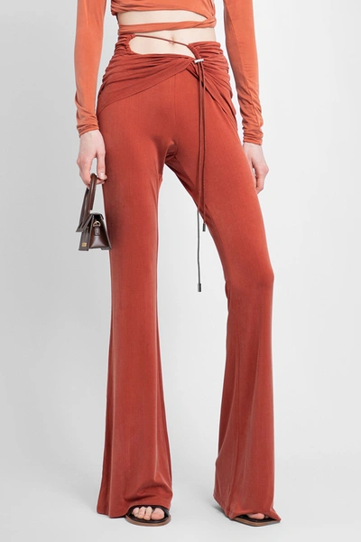 Orange Designer Pants for Women