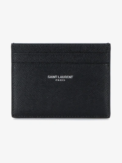 Saint Laurent Black Monogram Leather Card Holder