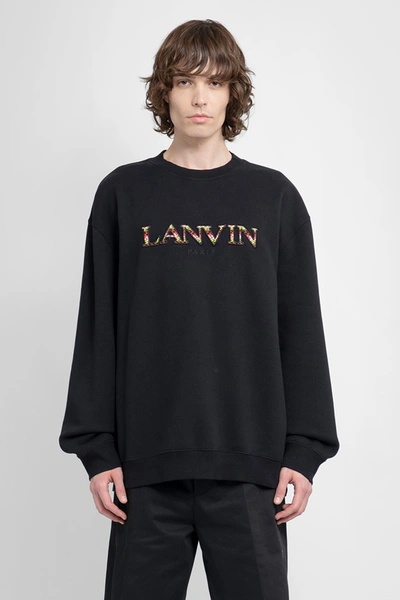 Lanvin Man Black Sweatshirts