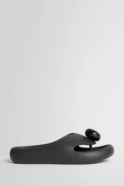 Loewe Anagram Thong Sandals In Black