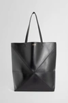 Loewe Puzzle Fold Large Leather Tote Bag In Black