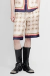 Gucci Equestrian Print Silk Twill Shorts In Multicolor