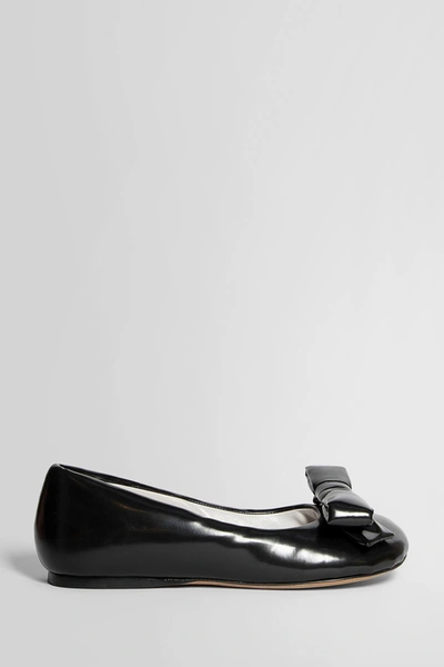 Loewe Puffy Patent Leather Ballerina Flats In Black