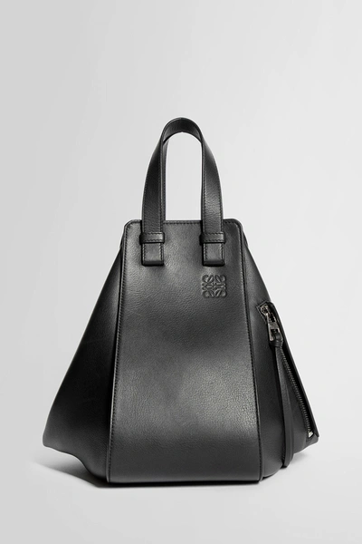 Loewe Calfskin Hammock Shoulder Bag In Black