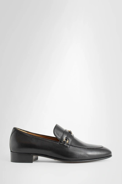 Gucci Black Horsebit Interlocking G Loafers