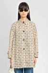 Gucci Horsebit-print Shell Coat In Multicolor