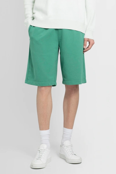 Maison Kitsuné Logo-print Bermuda Shorts In Green