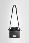 Maison Margiela Logo Shoulder Bag Woman Black In Leather In Black