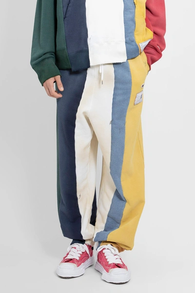 Miharayasuhiro Colour-block Panelled Cotton Track Trousers In Multicolor