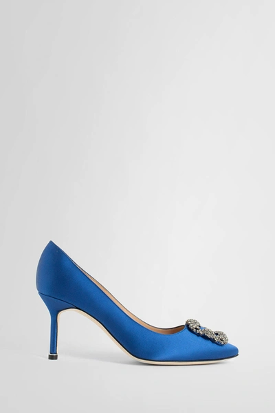 Manolo Blahnik Woman Blue Pumps