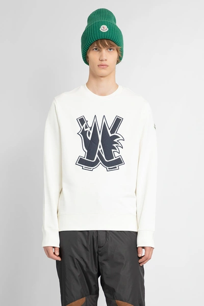 Moncler Logo-print Brand-patch Cotton-jersey Sweatshirt In White