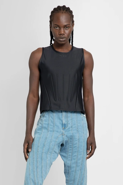 Mugler Man Black Tank Tops