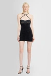 Mugler Ruched Thigh-length Fitted Dress In Black