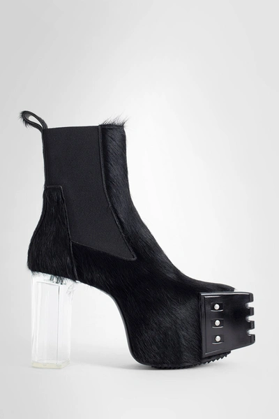 Rick Owens Grilled Platforms 45 Boots, Ankle Boots Black