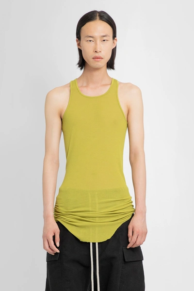 Rick Owens Sleeveless Organic Cotton Tank Top In Green