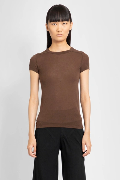 Rick Owens Woman Brown T-shirts