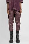 RICK OWENS WOMAN PURPLE TROUSERS