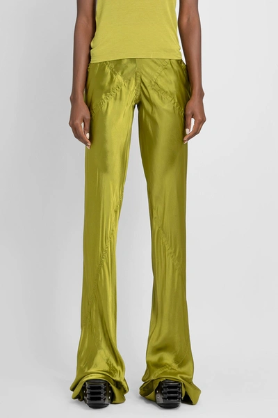Rick Owens Woman Yellow Trousers