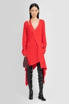 Stella Mccartney Asymmetric Viscose Mini Dress In Red