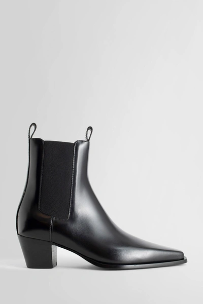 Totême Toteme Woman Ankle Boots Black Size 11 Leather