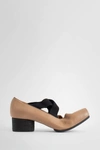 Uma Wang Leather Ballerina In Beige