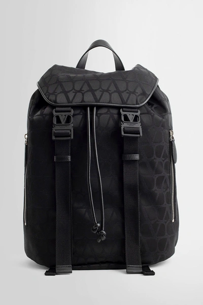 Valentino Garavani Black Toile Iconographe Backpack