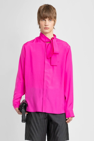 Valentino Pink Silk Shirt In Pink Pp
