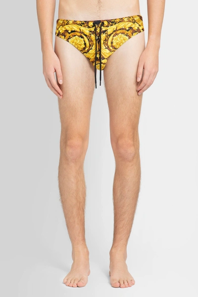 Versace Slip Baroccodile In Multicolor