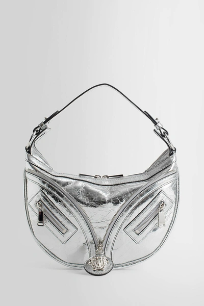 Versace Woman Silver Shoulder Bags