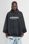 Vetements Oversize Hooded Sweatshirt In Cotton Blend In Black