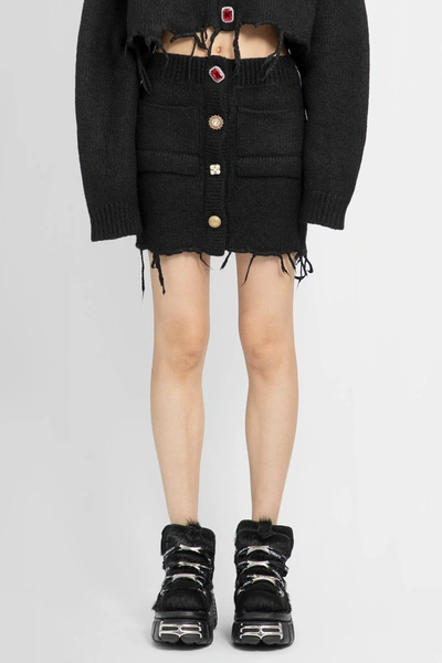 Vetements Fancy Button Skirt In Black