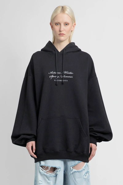 Vetements Woman Black Sweatshirts