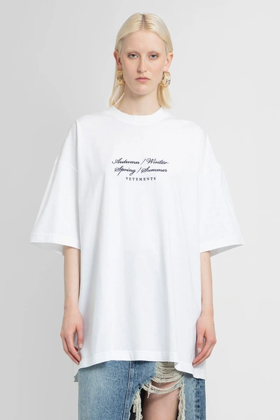 Vetements Woman White T-shirts