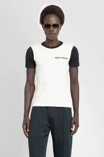 Wales Bonner Off-white Morning T-shirt In Black&white