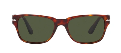 Persol 0po3288s 24/31 Rectangle Sunglasses In Green