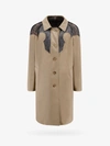 Maison Margiela Pendleton Reversible Trench Coat In Beige