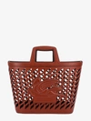 Etro Cut-out Lasered Tote With Top Handle In Brown