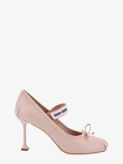 Miu Miu Satin Ballet Pumps In Orchidea