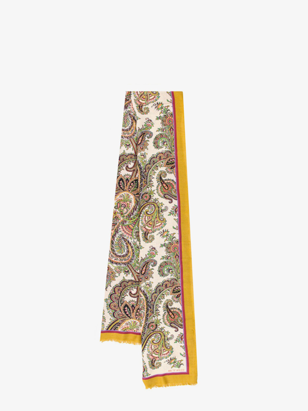 ETRO Pegaso-print knitted scarf - Orange