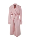 Joseph Arline Coat Dbl Face Cashmere In Pink &amp; Purple