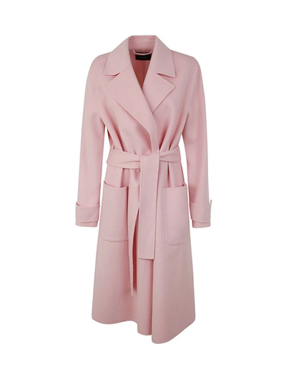Joseph Arline Coat Dbl Face Cashmere In Pink &amp; Purple