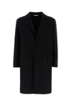 Valentino Garavani Wool Blend Coat In Black
