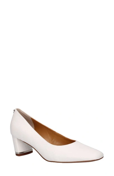 J. Reneé Olivienne Snakeskin Embossed Pump In White