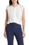 HUGO BOSS BIELLI SILK CAP SLEEVE TOP